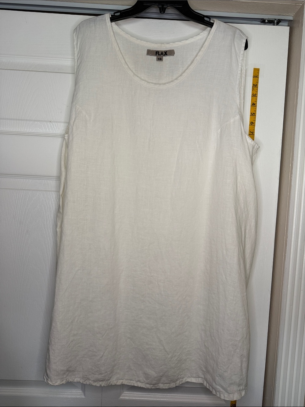 FLAX Cream Linen Sleeveless Tank Top